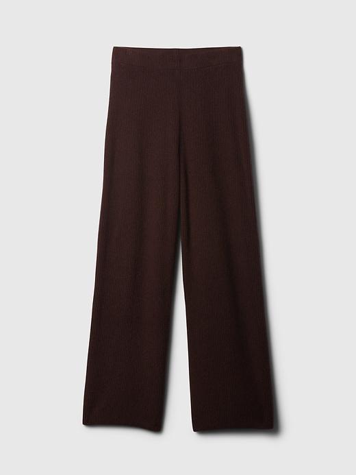 CashSoft Shaker-Stitch Sweater Pants Product Image