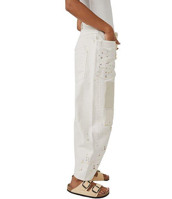 Free People Moxie Low Slung Pull-On Barrel Jeans Product Image