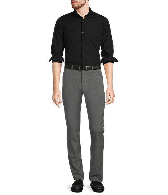 Murano Wardrobe Essentials Slim Fit Solid Long Sleeve Woven Shirt Product Image