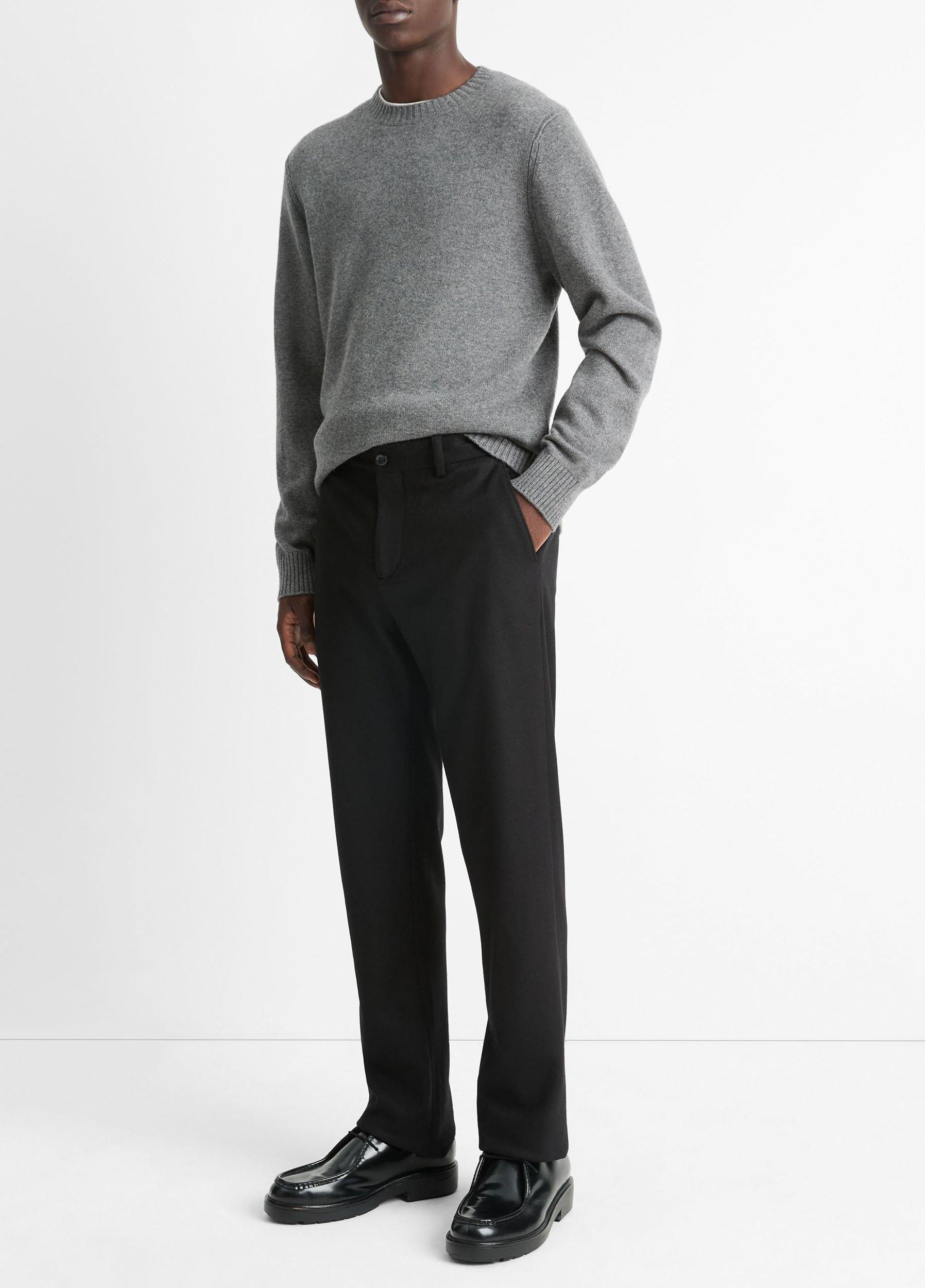 Mens Italian Wool-Blend Trouser, Black, Size 29 Vince Product Image