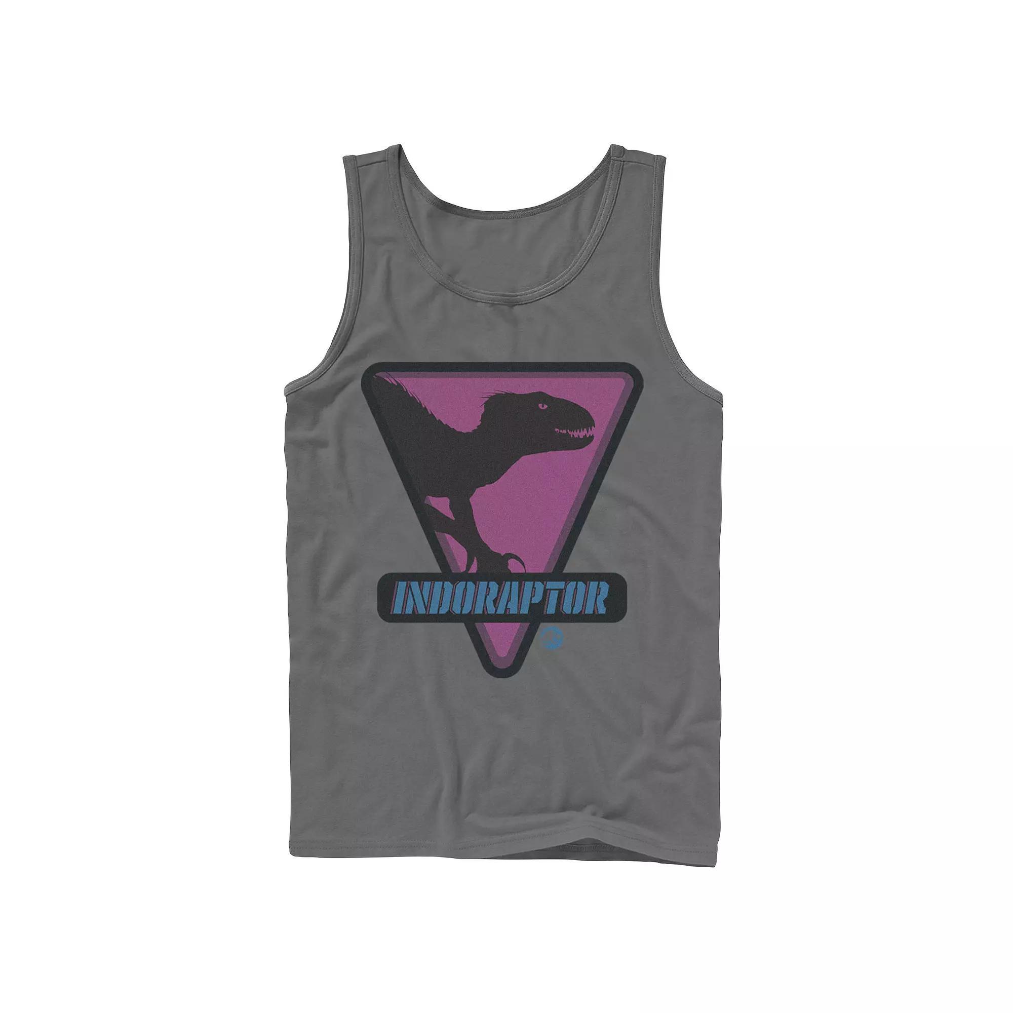 Men's Jurassic World Indoraptor Silhouette Tank Top, Size: XL, Grey Product Image