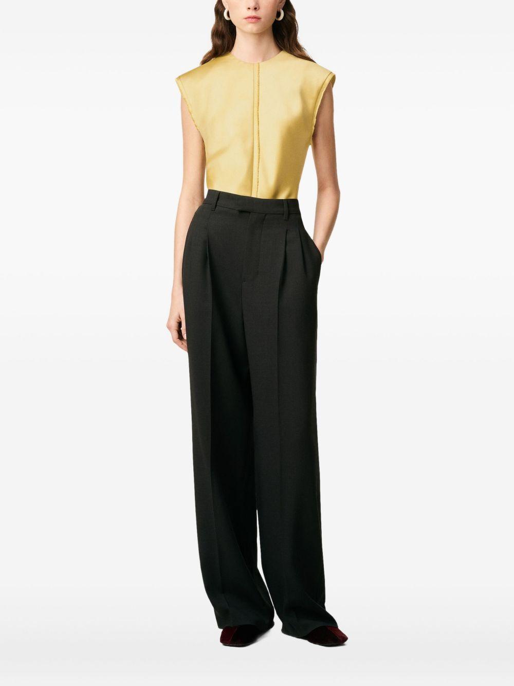 raw-edge sleeveless top Product Image