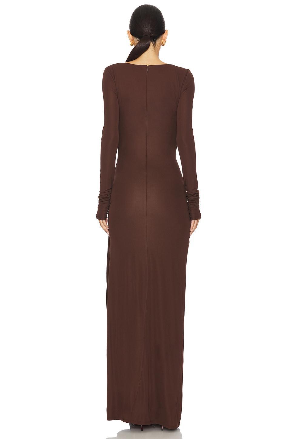 Lovers and Friends Quinn Gown in Chocolate Brown Product Image