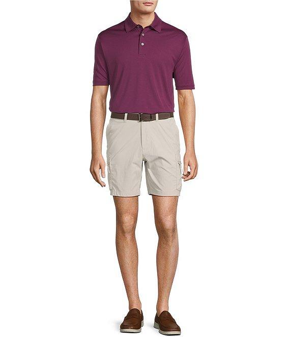 Roundtree & Yorke Big & Tall Performance Dash Short Sleeve Jacquard Polo Shirt Product Image