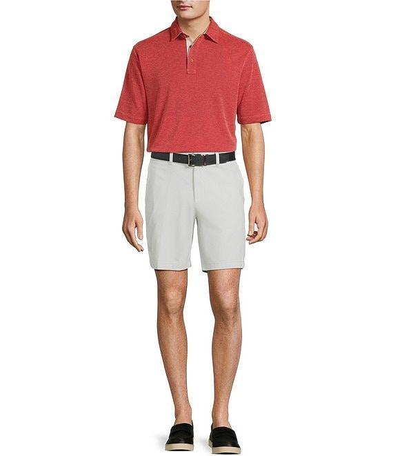 Roundtree & Yorke The Cloud Collection 8#double; Flat-Front Tech Pocket Washed Chino Shorts Product Image