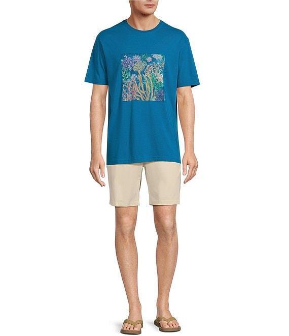 Caribbean Coral Reef Embroidery Short Sleeve T-Shirt Product Image