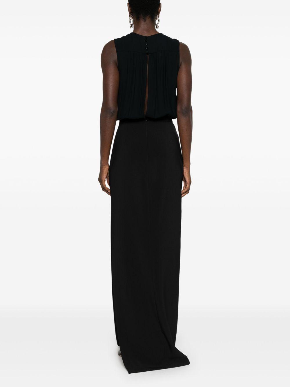 lace-up crepe maxi dress Product Image