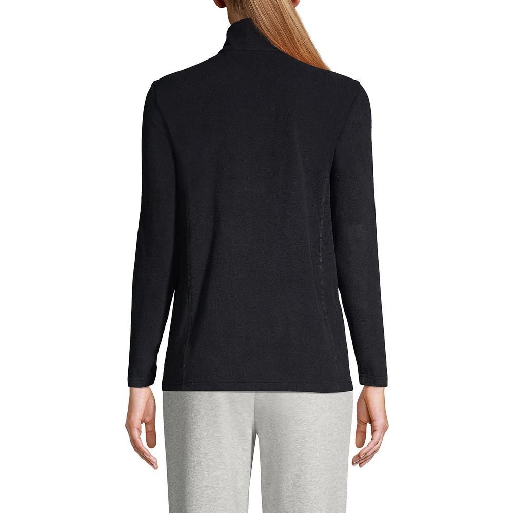 Petite Lands' End 1/4-Zip Fleece Pullover, Women's, Size: Small Petite, Black Product Image