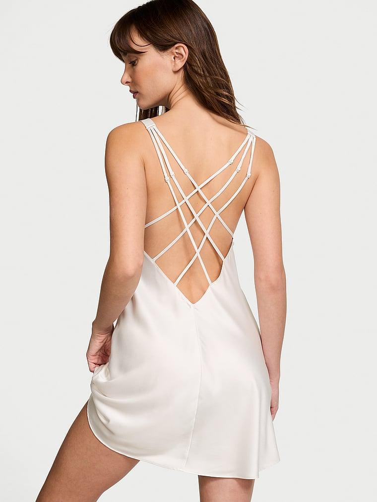 Scattered Shine Strap Satin Strappy-Back Slip Product Image