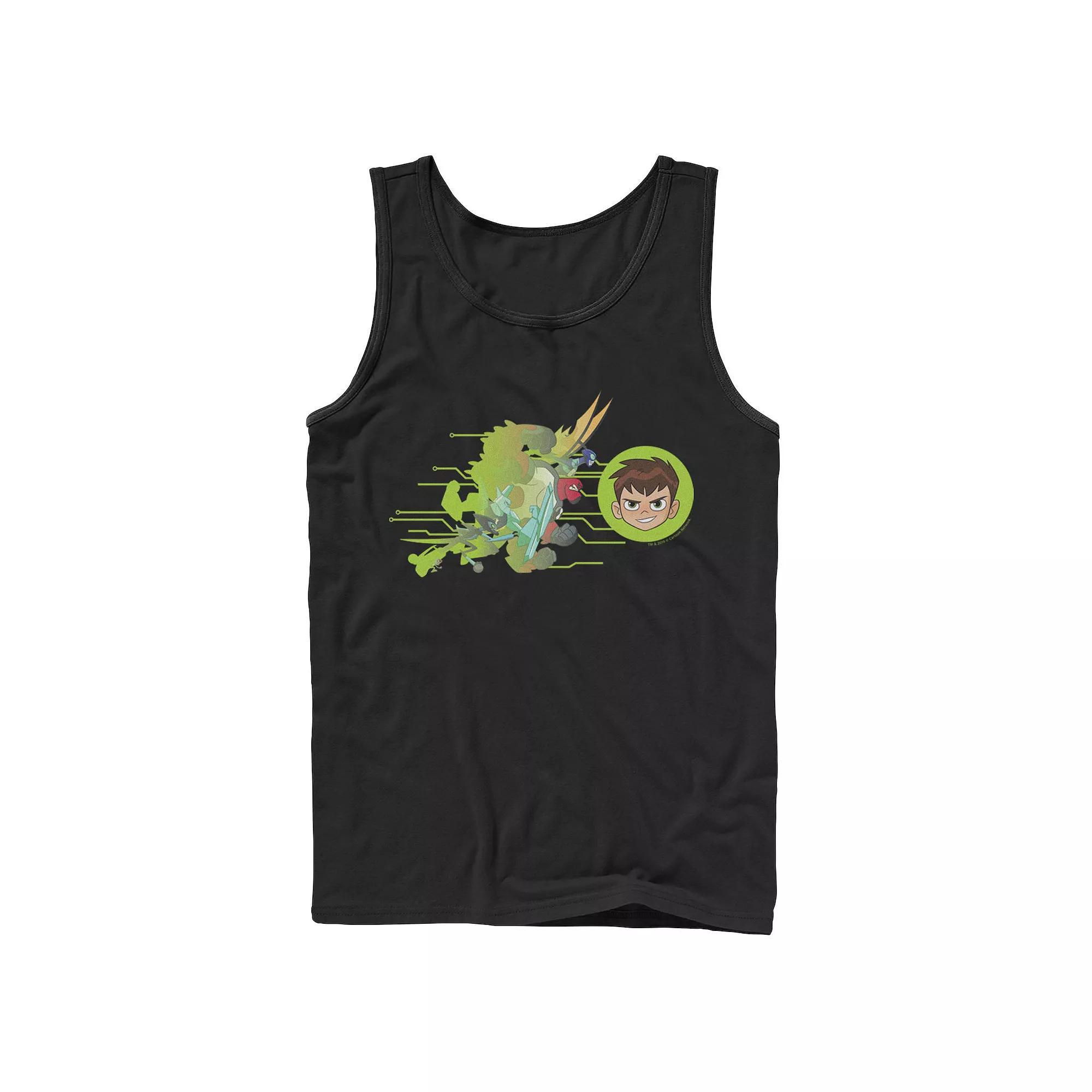 Men's Ben 10 Aliens Charge Tank Top, Size: Large, Black Product Image