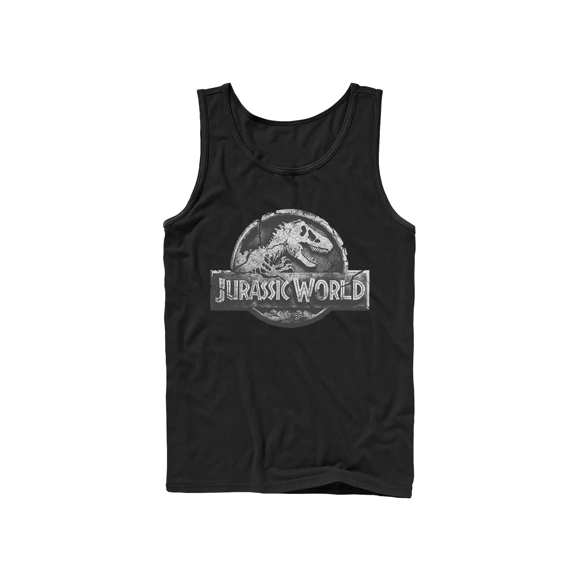 Men's Jurassic World Two Return Stone Logo Tank Top, Size: Large, Athletic Grey Product Image