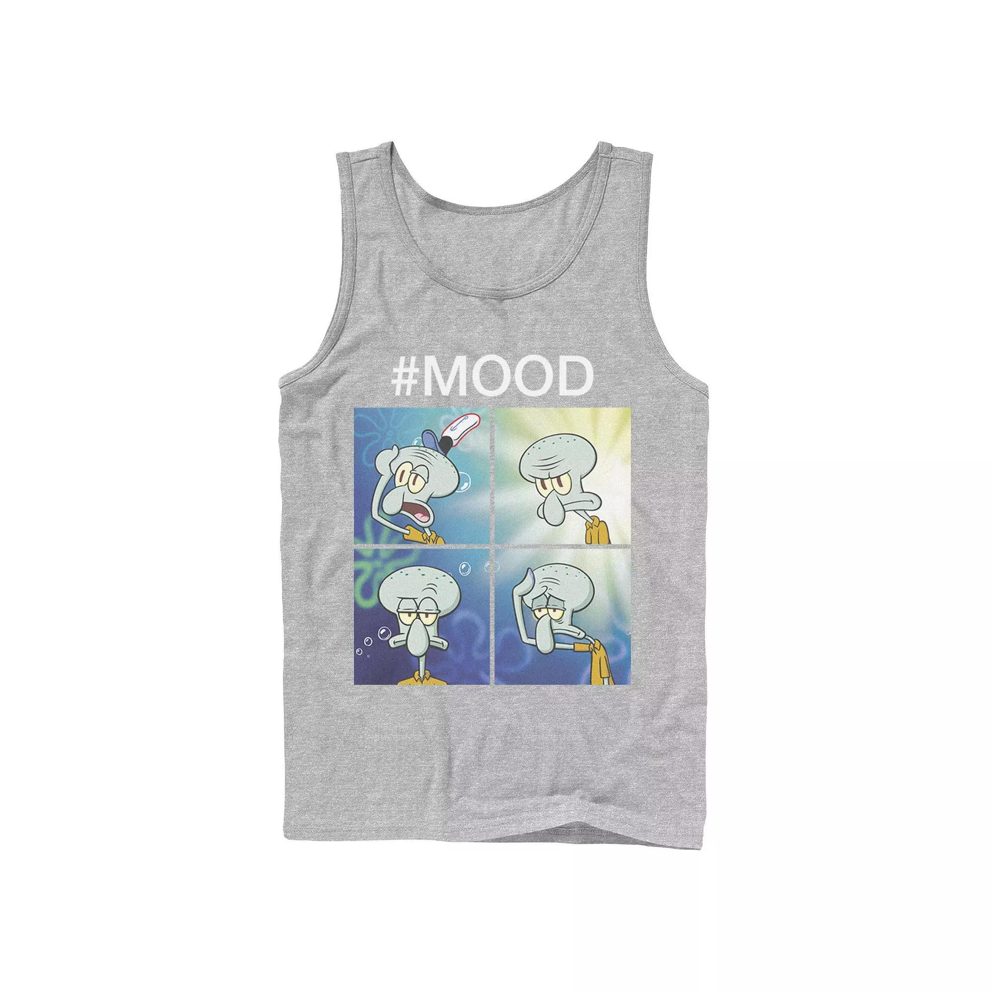 Men's Nickelodeon SpongeBob SquarePants Squidward Mood Tank Top, Size: Large, Athletic Grey Product Image