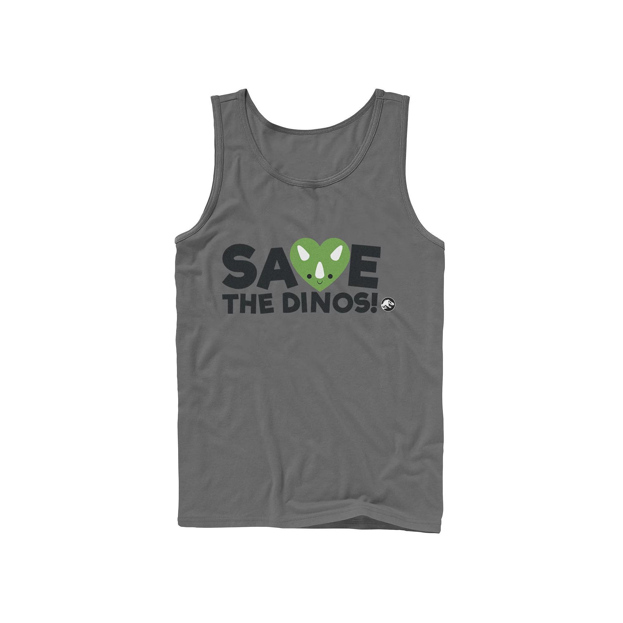 Men's Jurassic World: Fallen Kingdom Save The Dinos! Tank Top, Size: XL, Grey Product Image