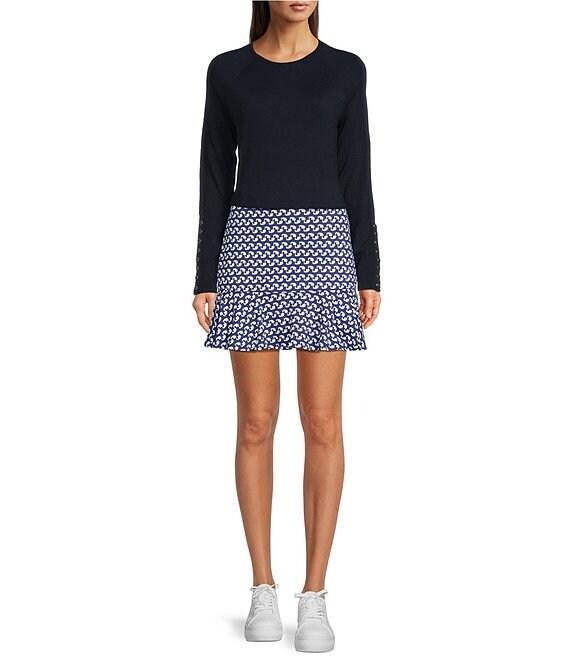 J.McLaughlin Jamey Crew Neck Button Trim Raglan Long Sleeve Sweater Product Image