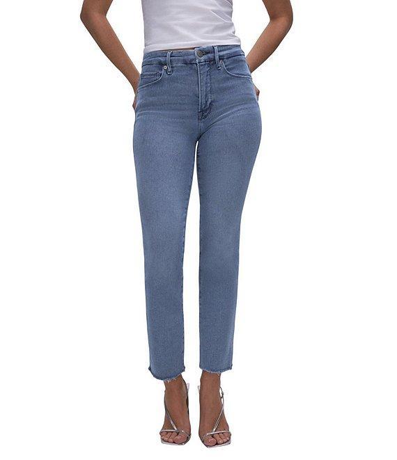 Good American Good Legs Straight Denim Split Pocket Jeans Product Image