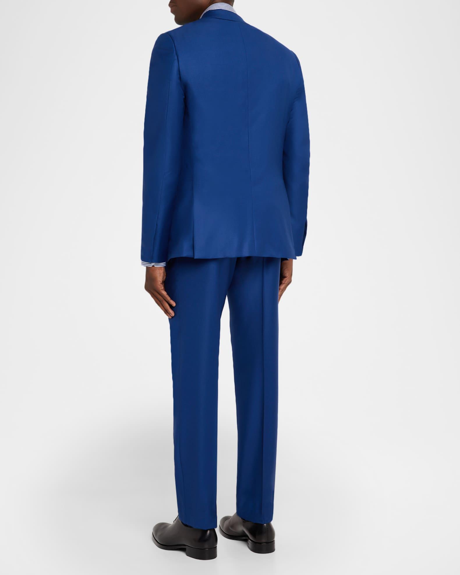 Men's Solid Blue Classic Suit Product Image