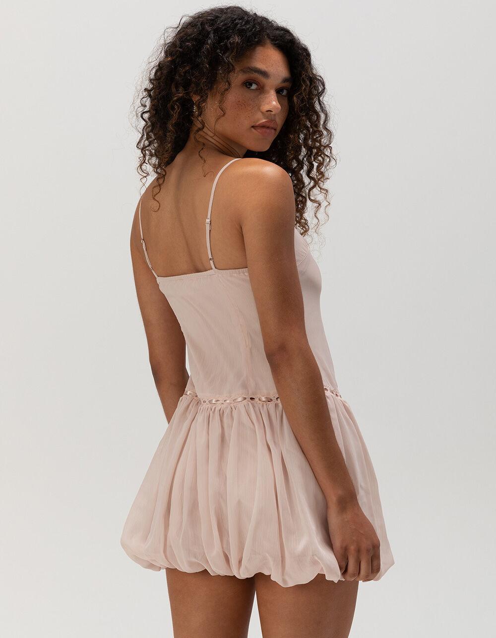 RSQ Womens Ribbon Bubble Dress - PINK Product Image