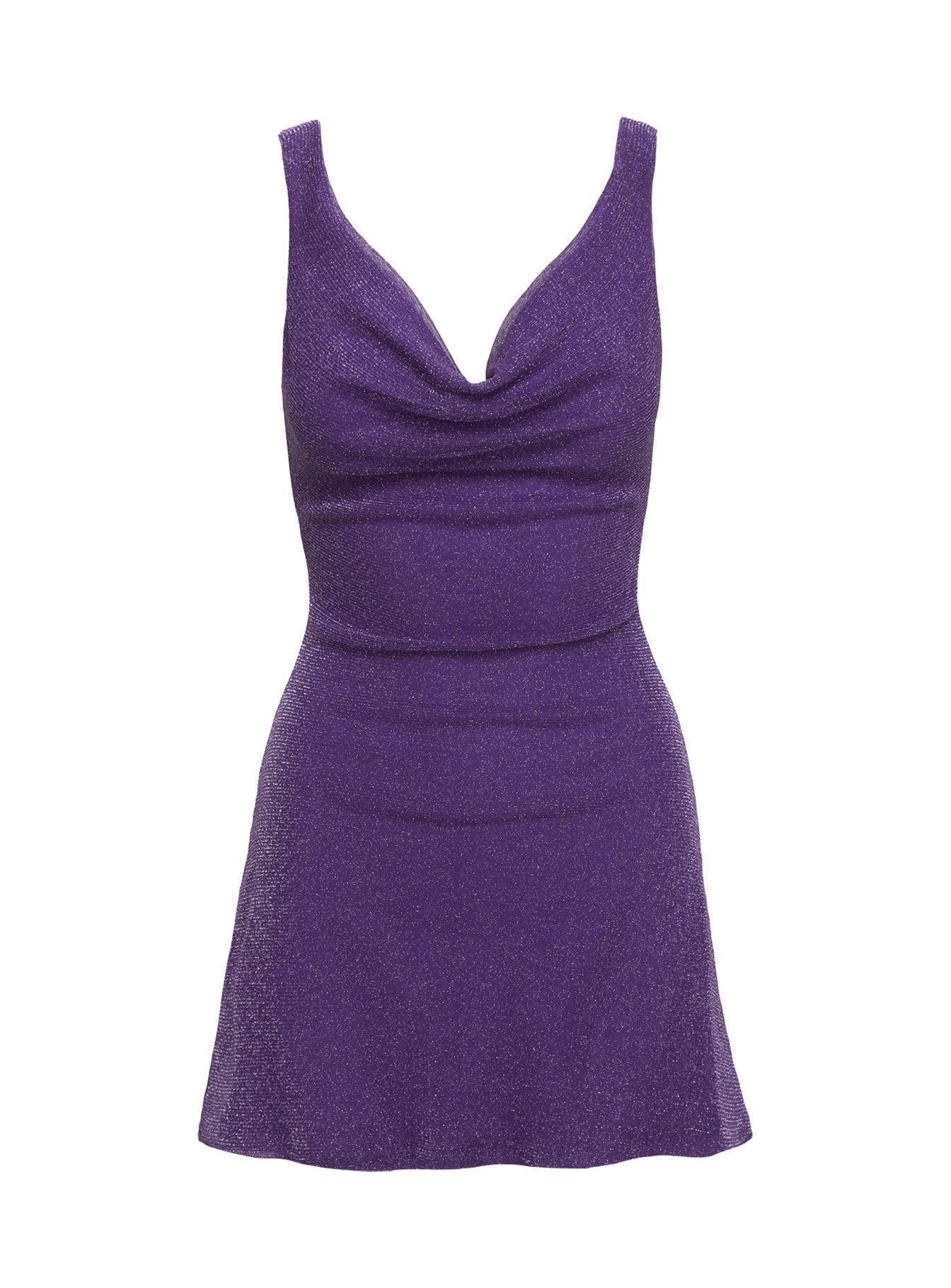 Romani Mini Dress Purple Glitter Product Image