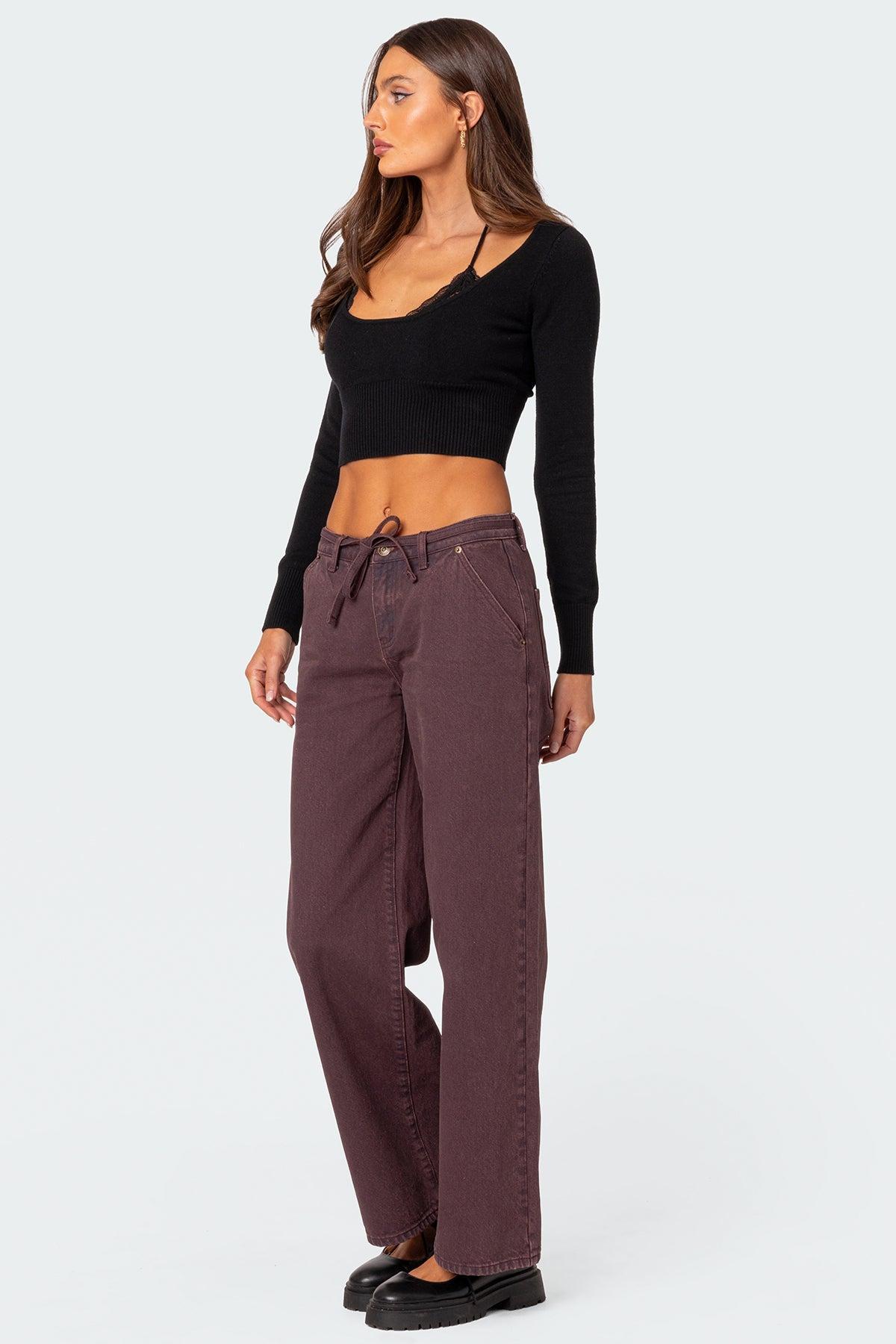 Fernanda Low Rise Straight Leg Jeans Product Image