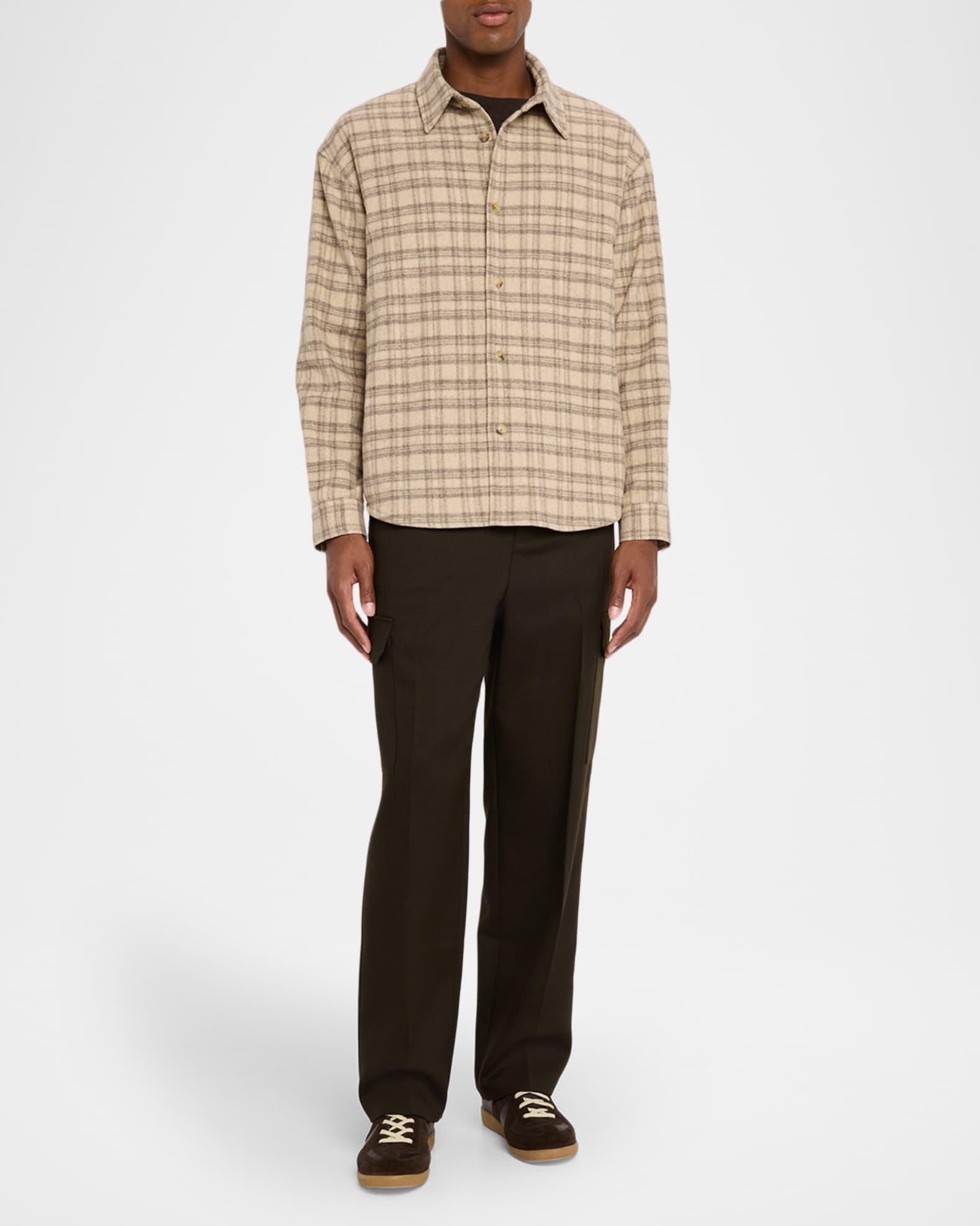 Men's Plaid Wool-Blend Overshirt Product Image
