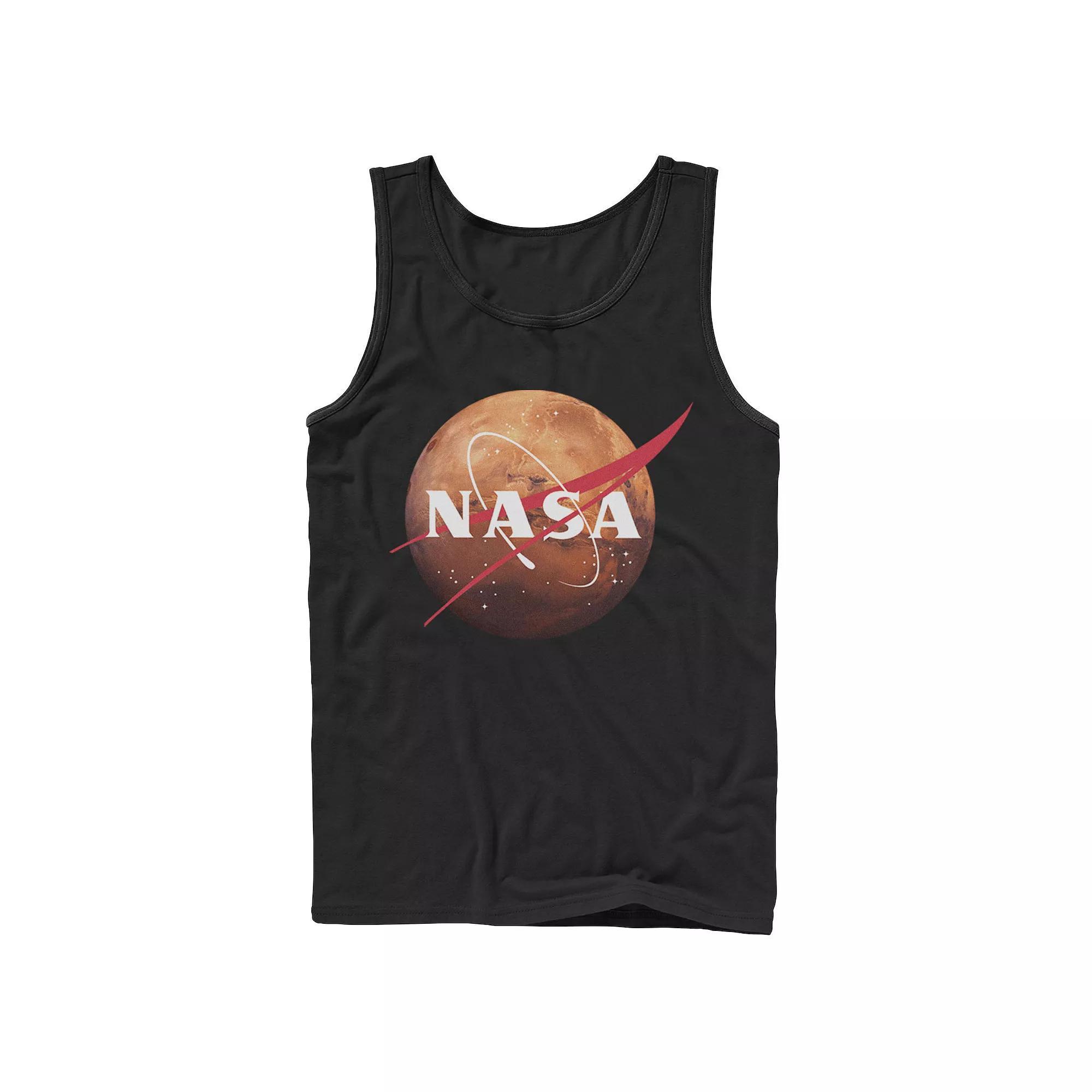 Men's NASA Logo Mars Tank Top, Size: Large, Black Product Image