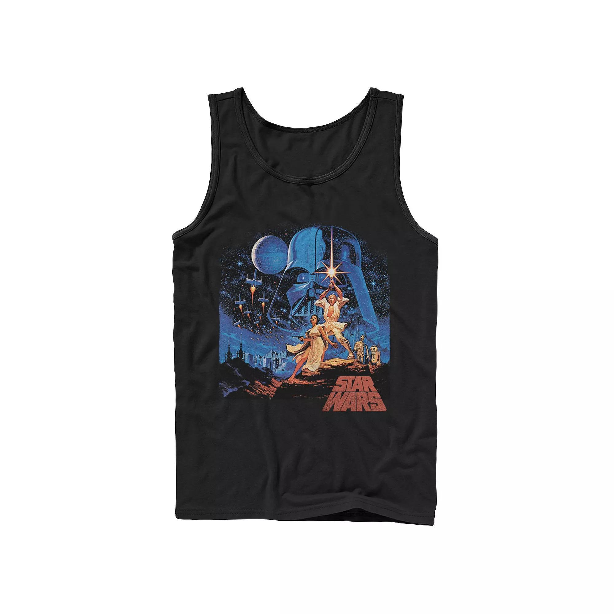 Men's Star Wars The Mandalorian Ahsoka Tano Jedi Knight Portrait Panels Tank Top, Size: Small, Blue Product Image