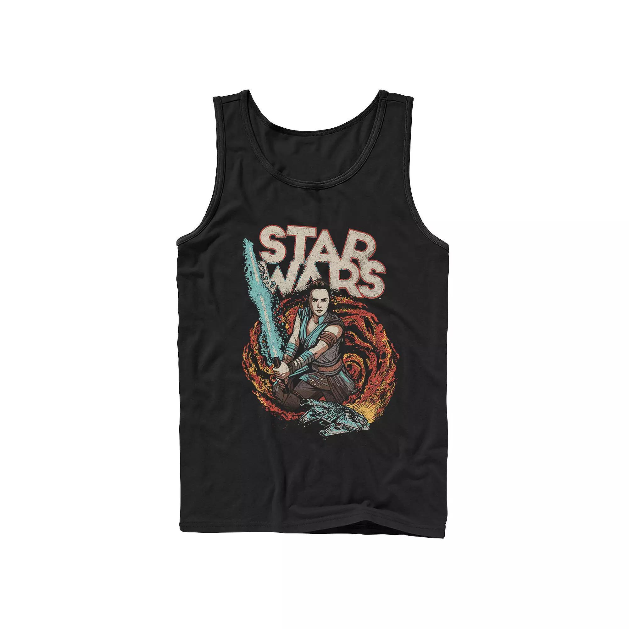 Mens Star Wars The Rise of Skywalker Rey Retro Swirl Tank Top Product Image