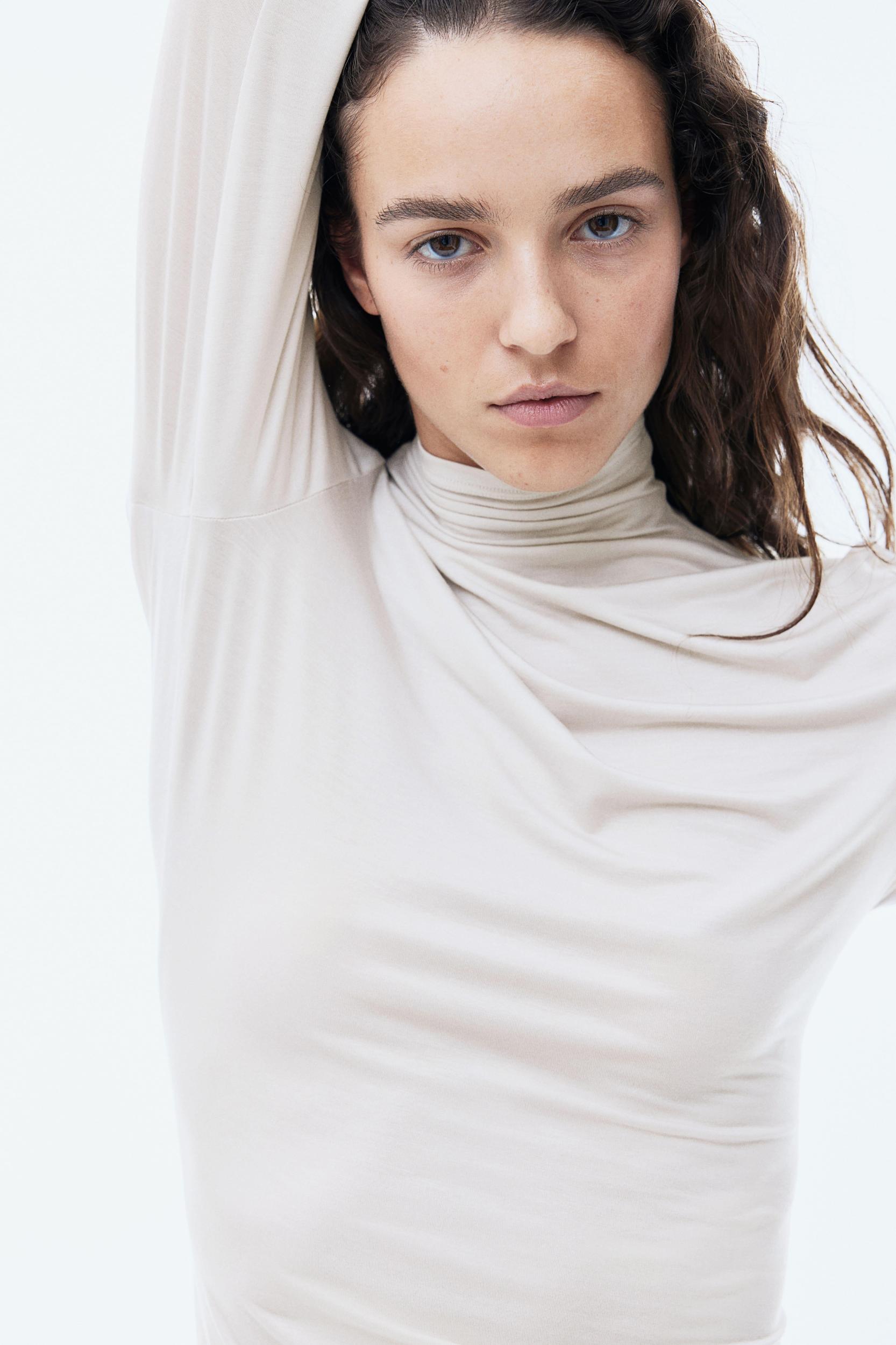 Lyocell Mock Turtleneck Top Product Image