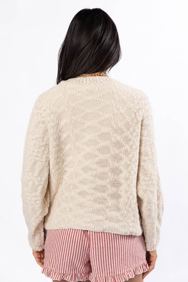 Afternoon Bliss Oatmeal Light Weight Cardigan Product Image