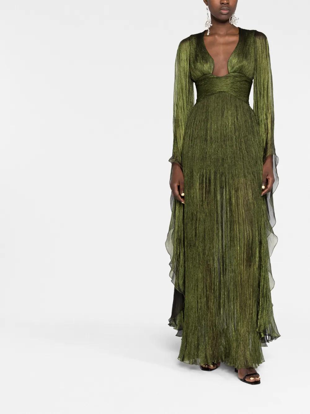 Ellie plunge-neck gown  Product Image
