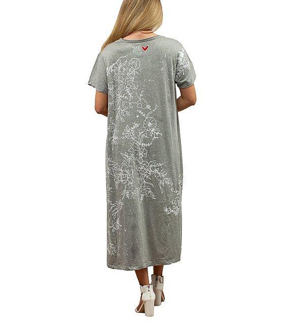Karyn Seo Quinn Cotton Embroidered Short Sleeve Maxi Dress Product Image