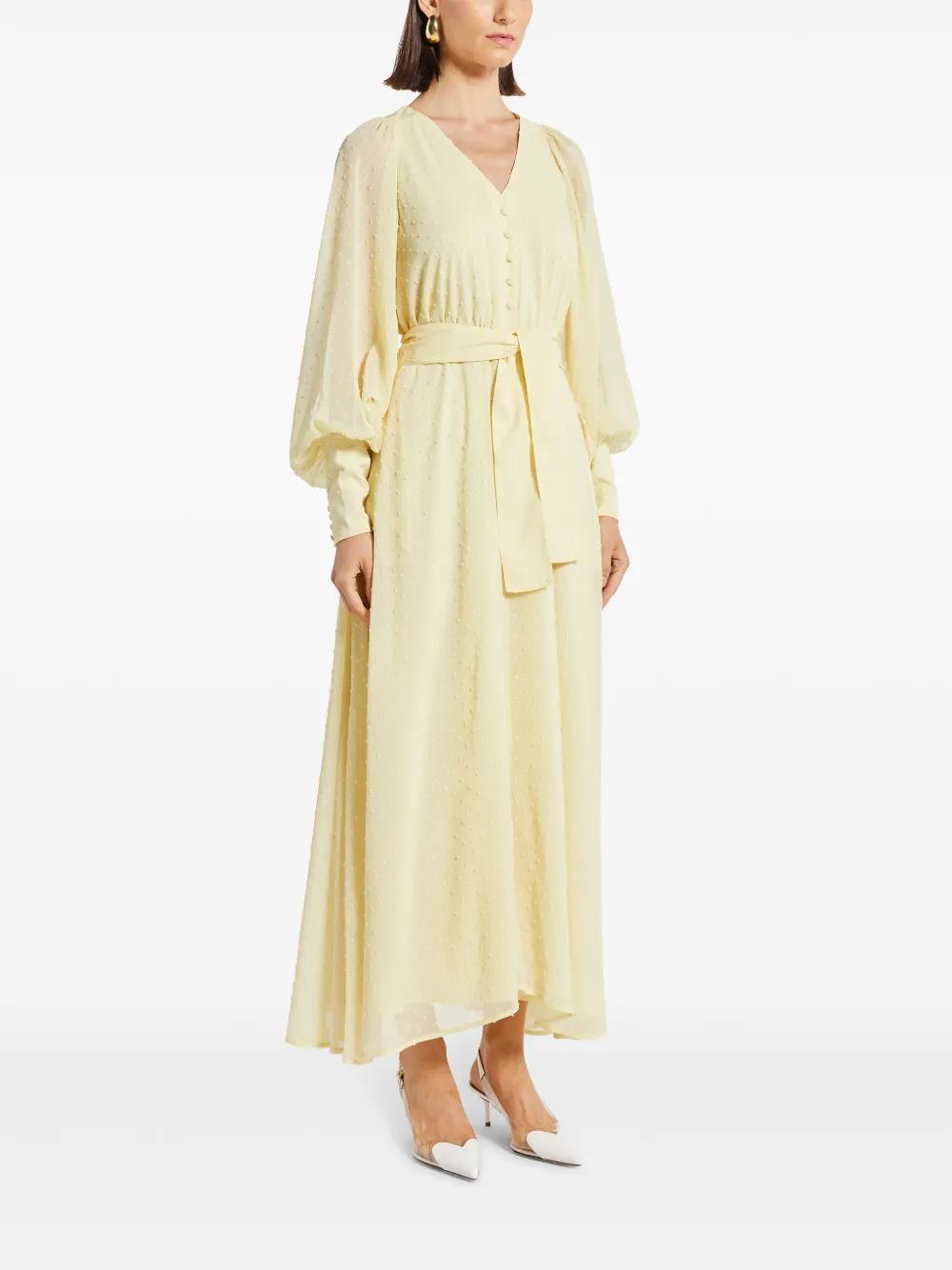 belted V-neck maxi dress Product Image
