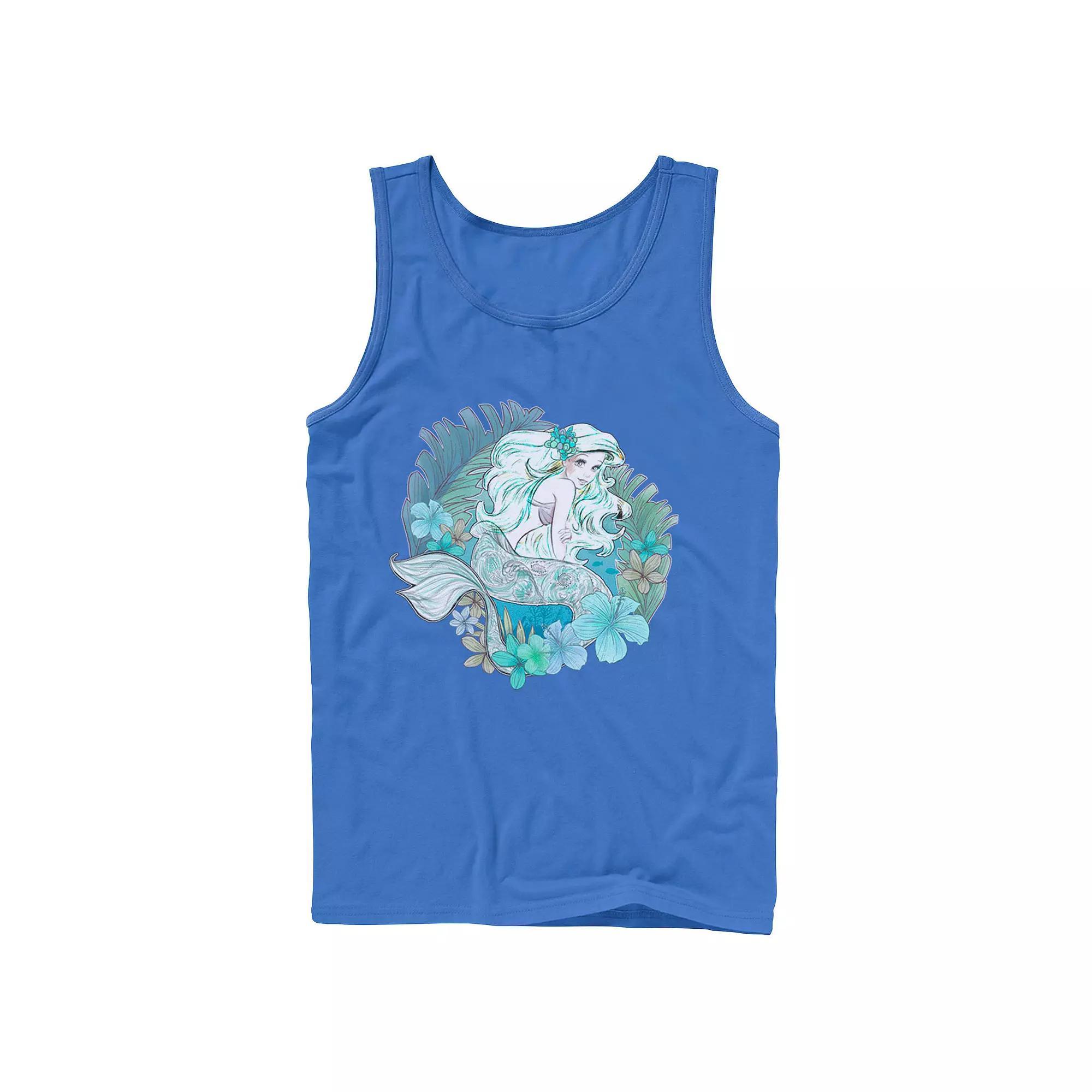 Mens Disney Little Mermaid Ariel Watercolors Tank Top Product Image