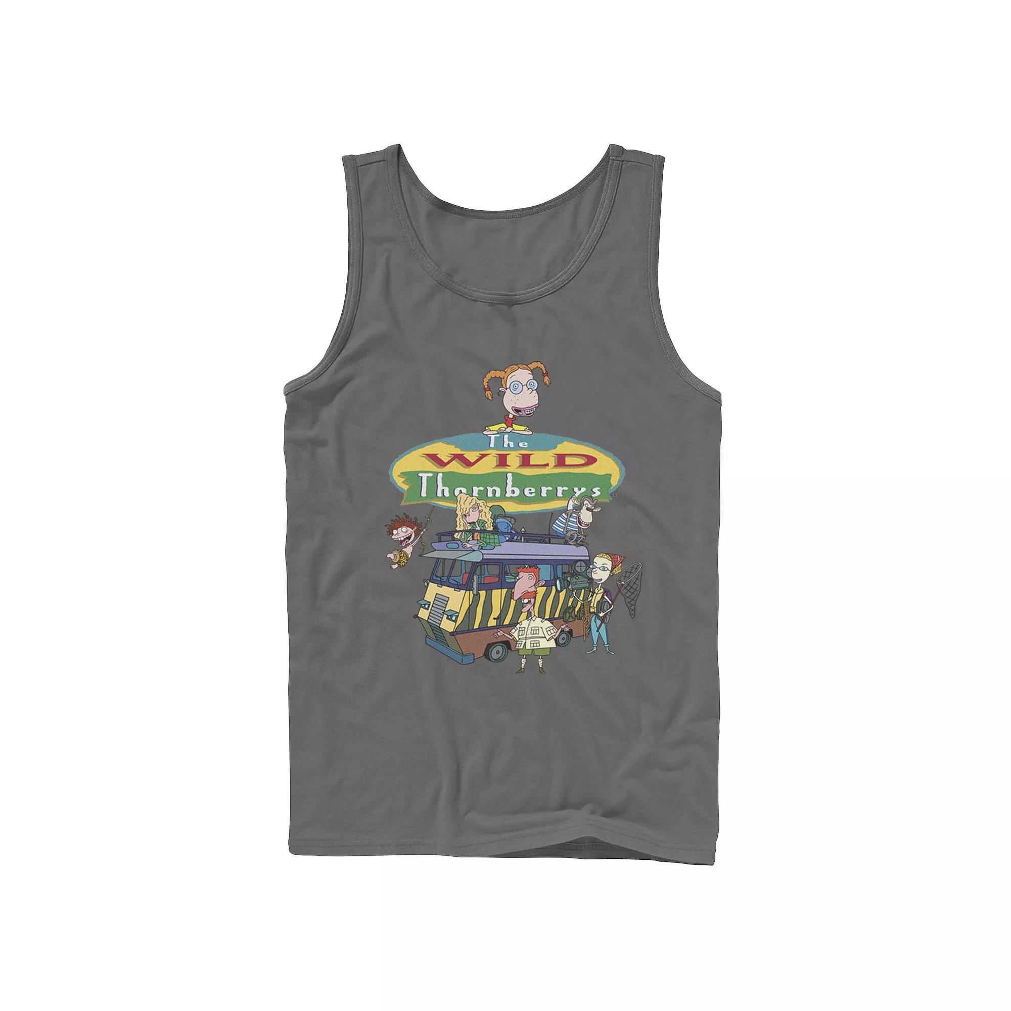 Men's Nickelodeon The Wild Thornberrys Family RV Logo Tank Top, Size: Small, Grey Product Image