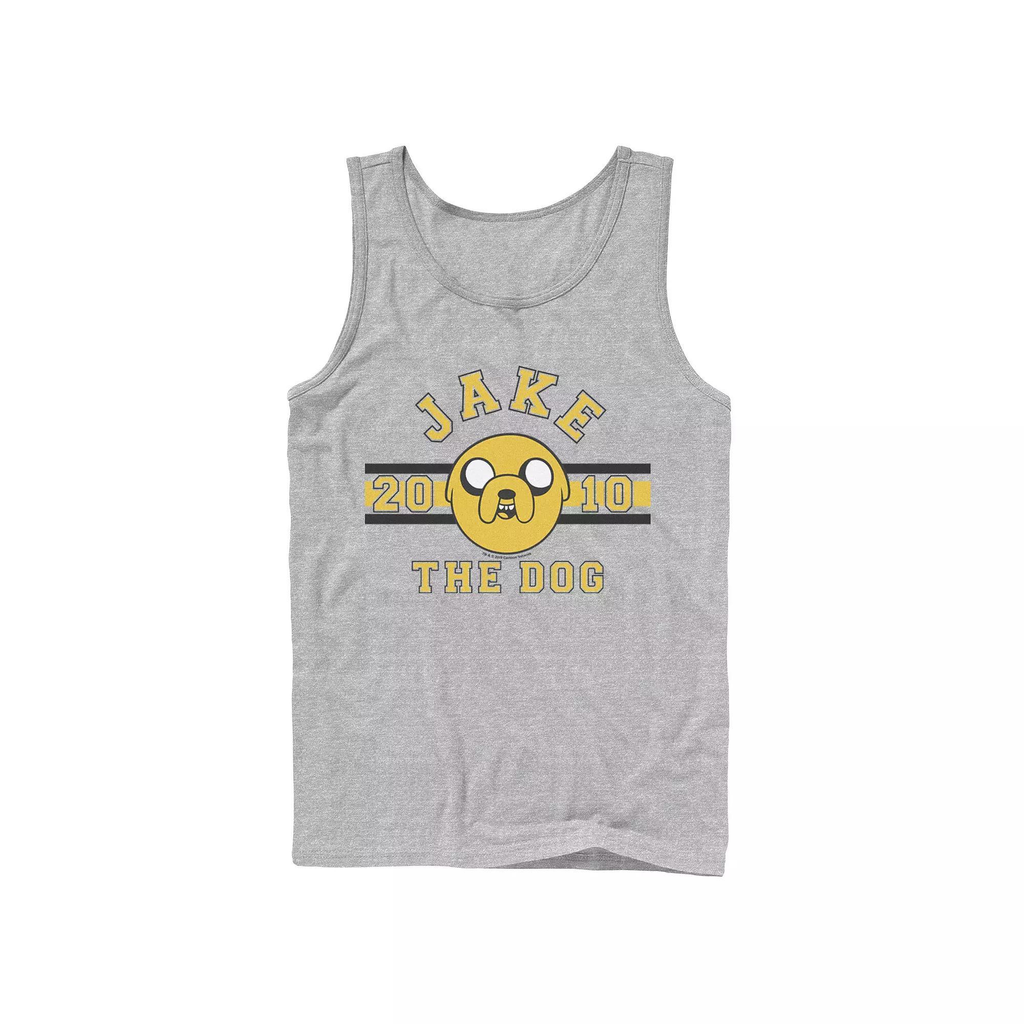Men's Cartoon Network Adventure Time Jake The Dog Land Of Ooo Tank Top, Size: Large, Athletic Grey Product Image
