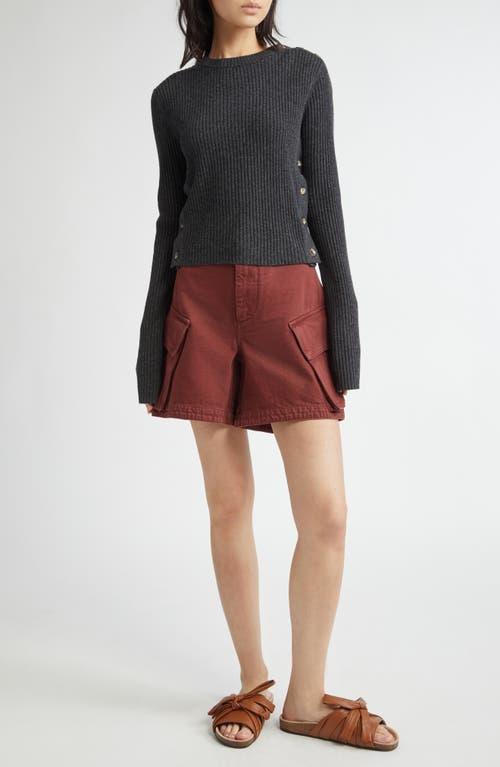 JW ANDERSON Cargo Twill Shorts In Rust Product Image