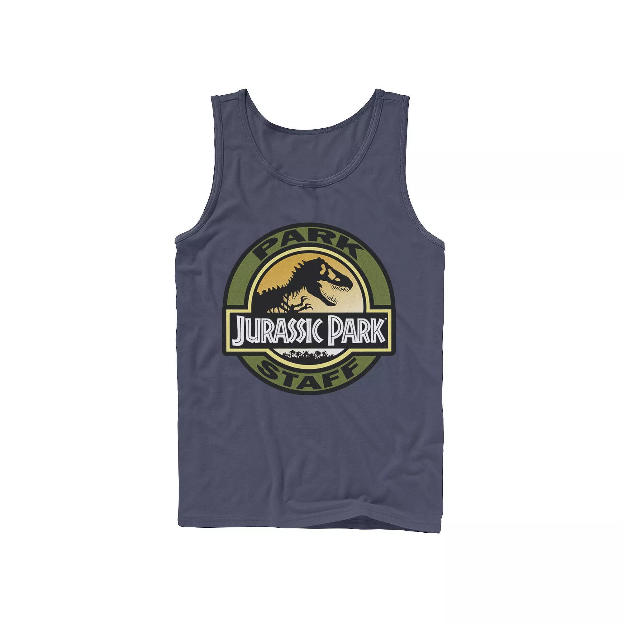 Men's Jurassic Park Staff Icon T-Rex Skeleton Tank Top, Size: Large, Black Product Image