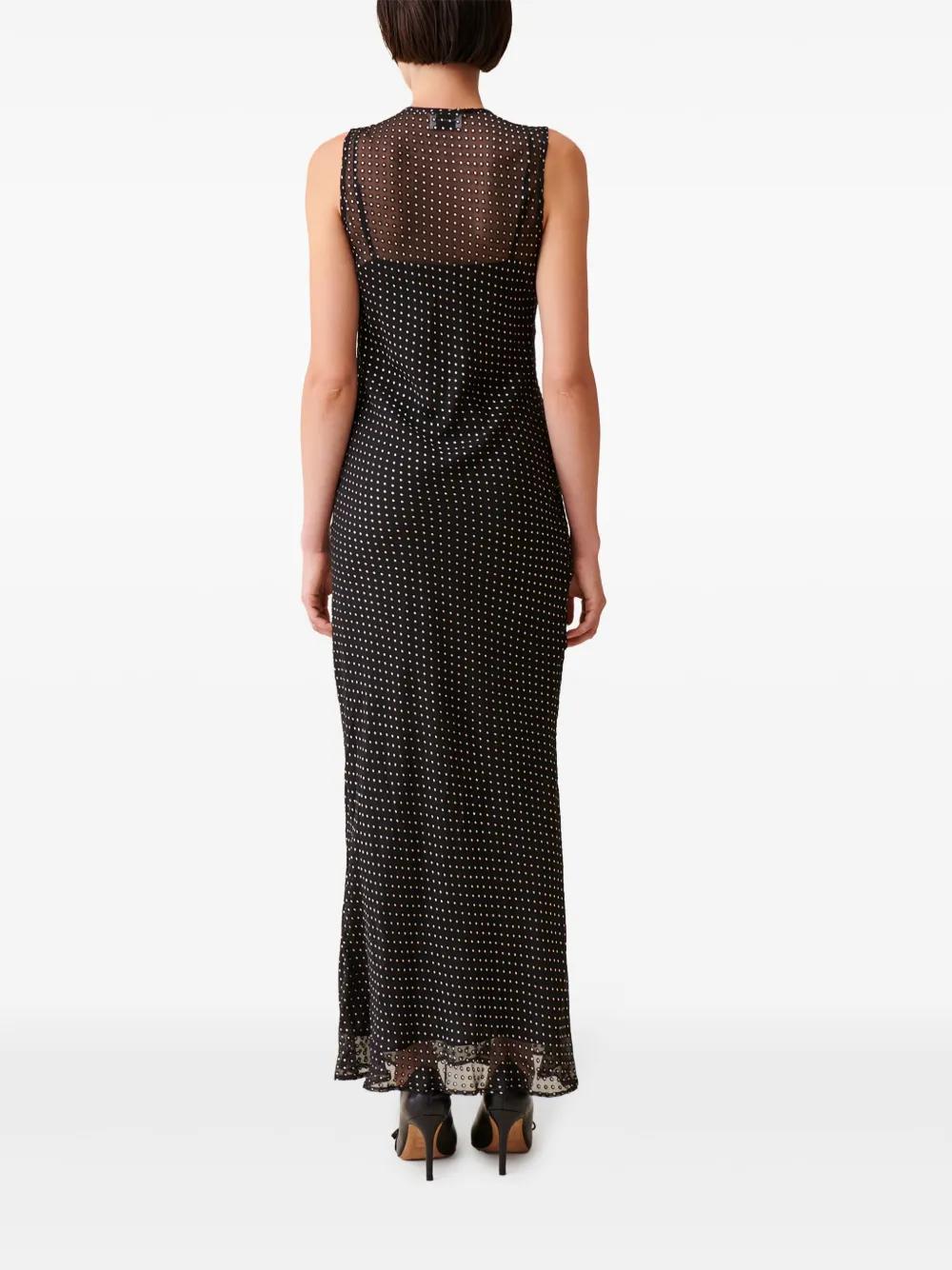 sheer polka-dot dress Product Image