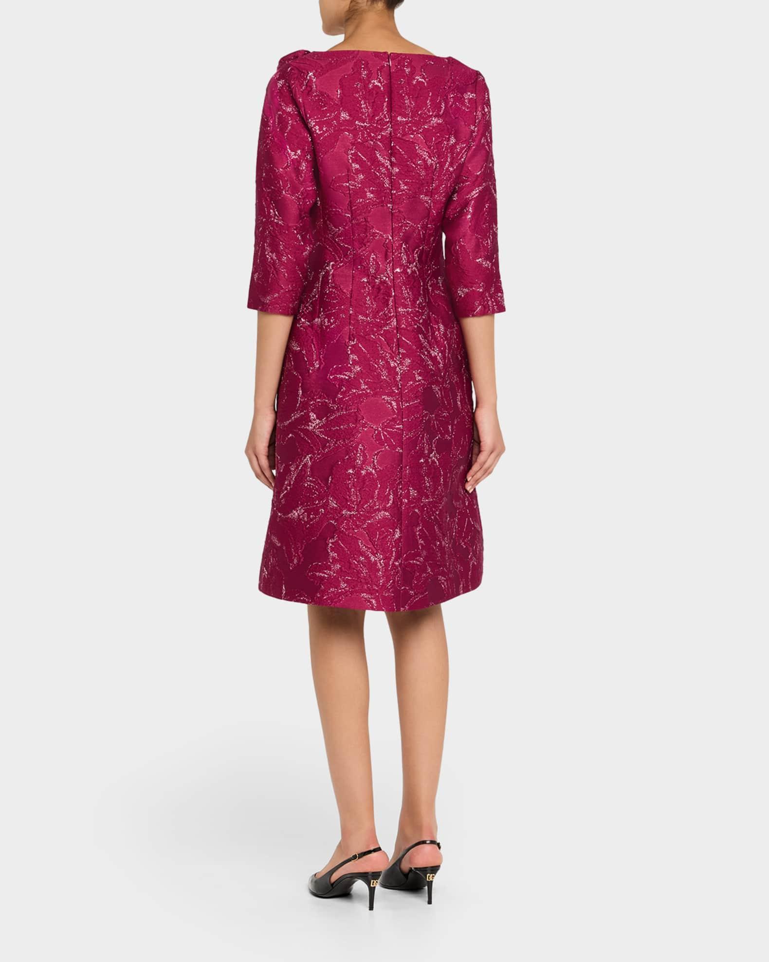 Floral Jacquard Fit-&-Flare Dress Product Image