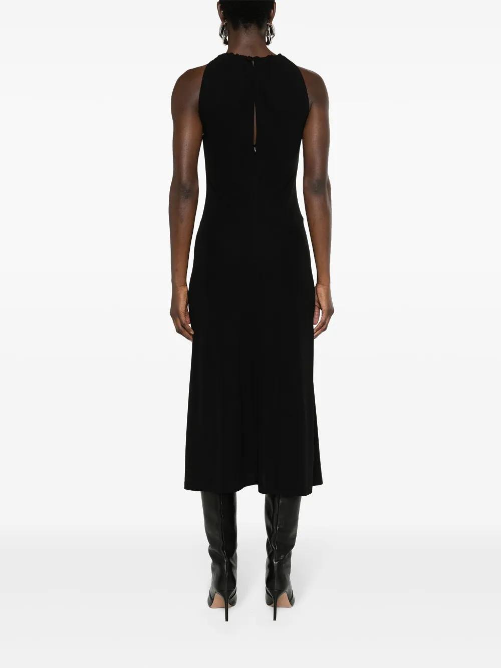 lace-appliqué halterneck midi dress Product Image
