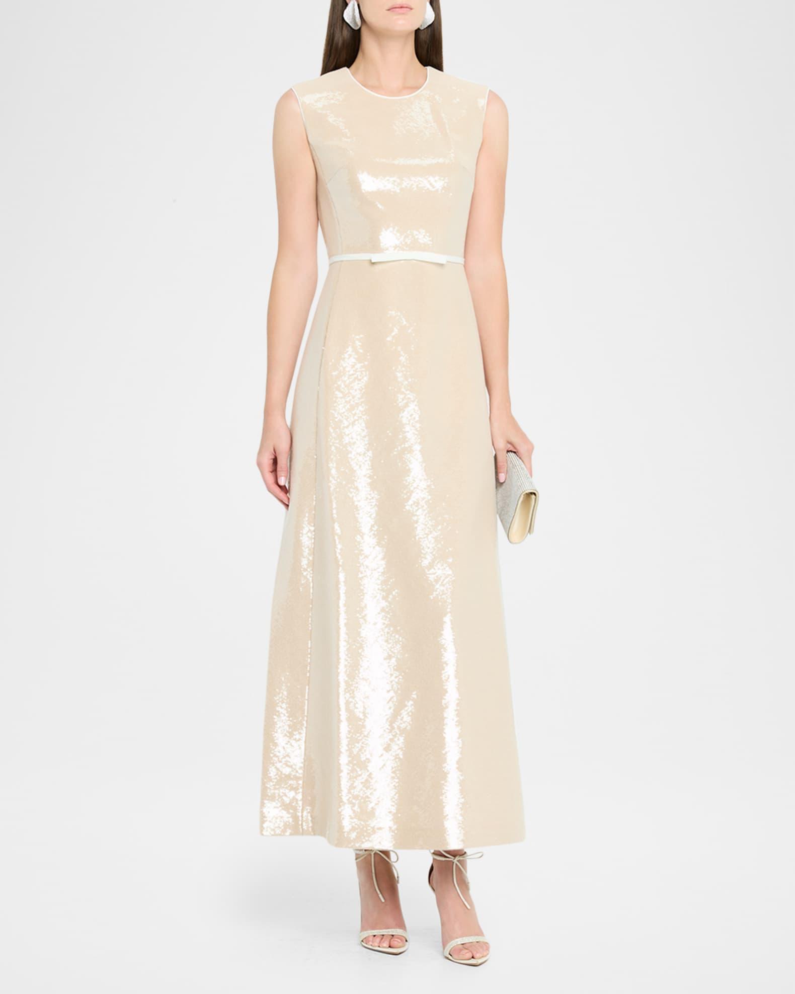 Sequined Sleeveless Ankle Dress Product Image