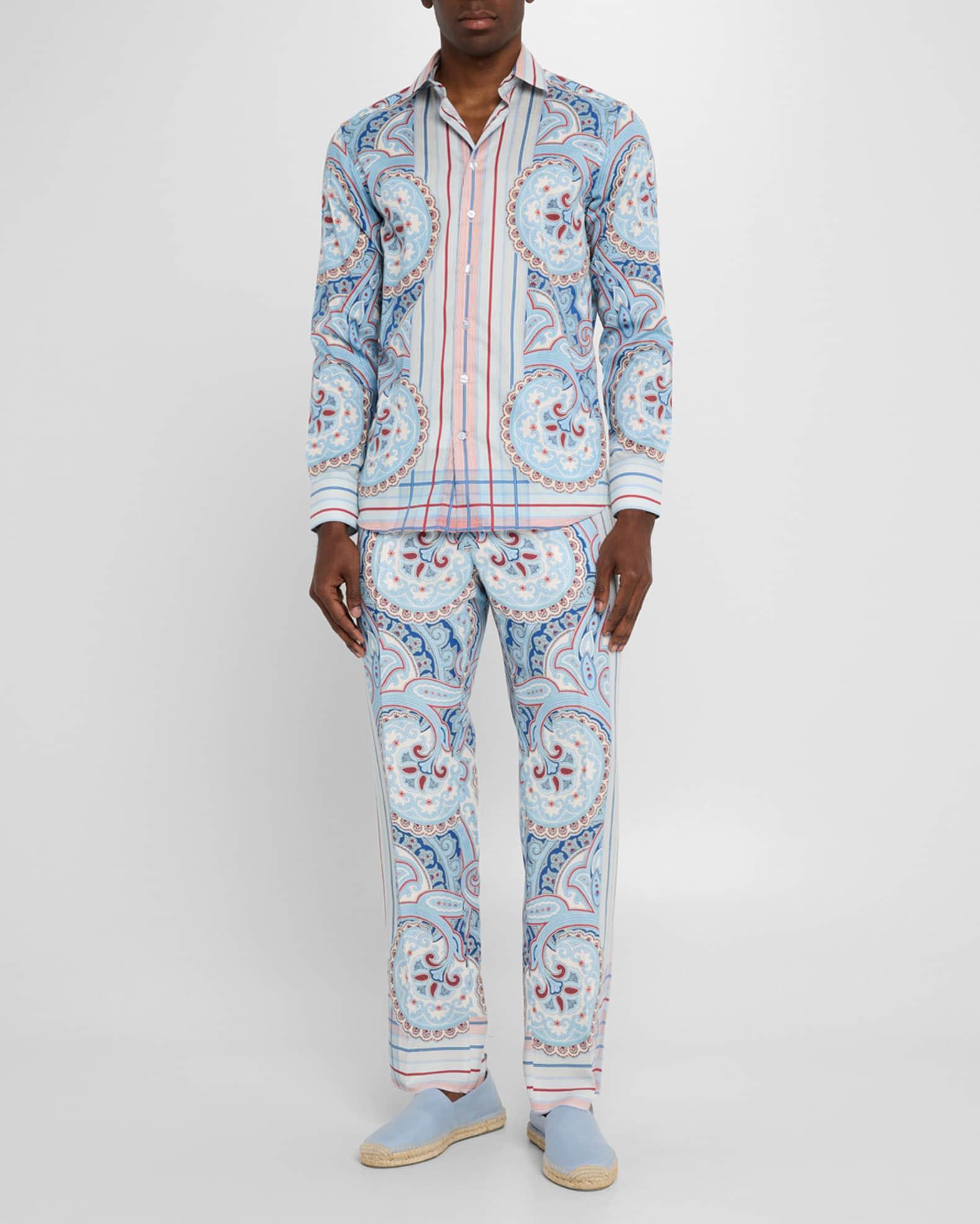 Mens Paisley Stripes Sport Shirt Product Image