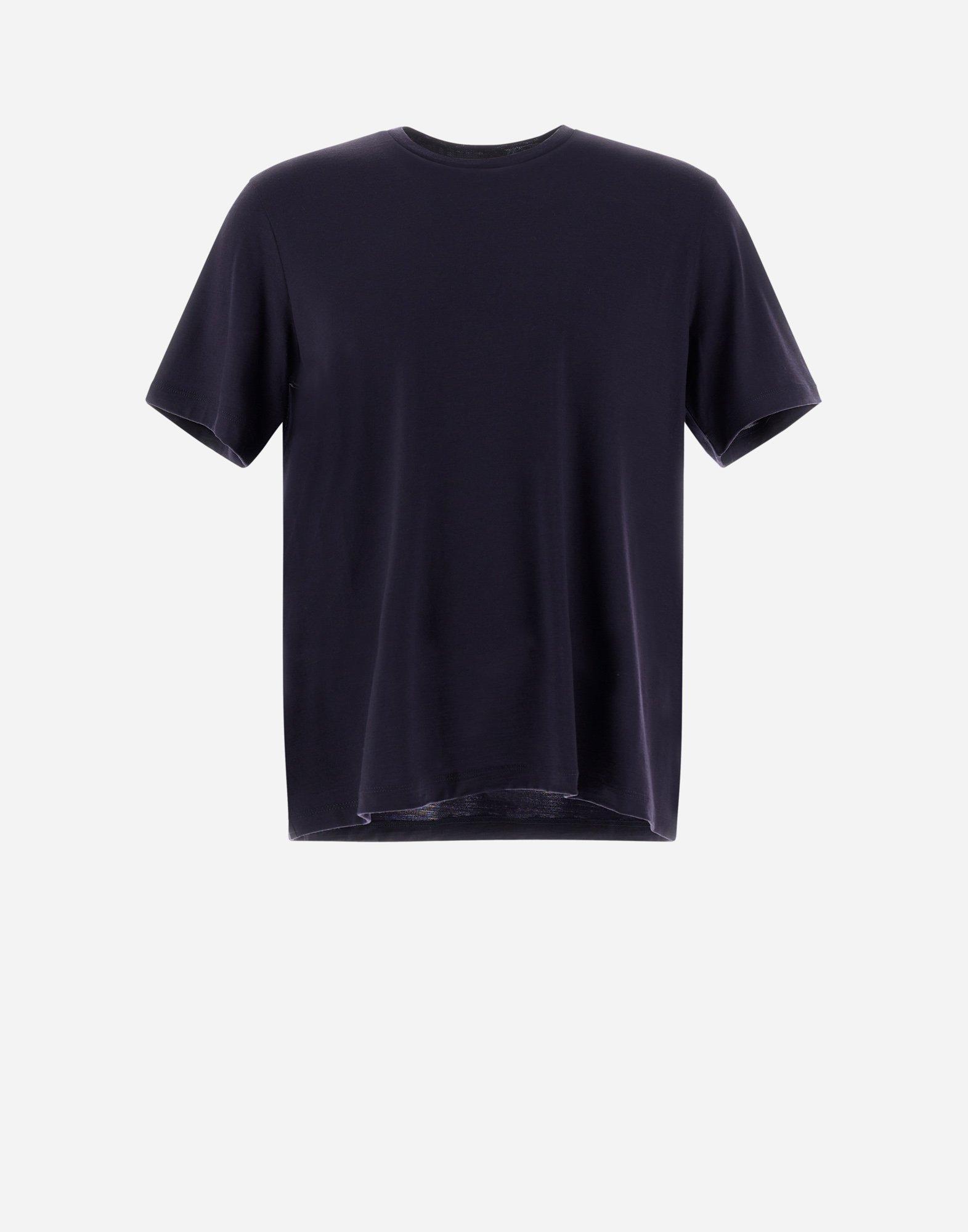 HERNO Resort T-shirt In Soft Wool Jersey In Blue Product Image