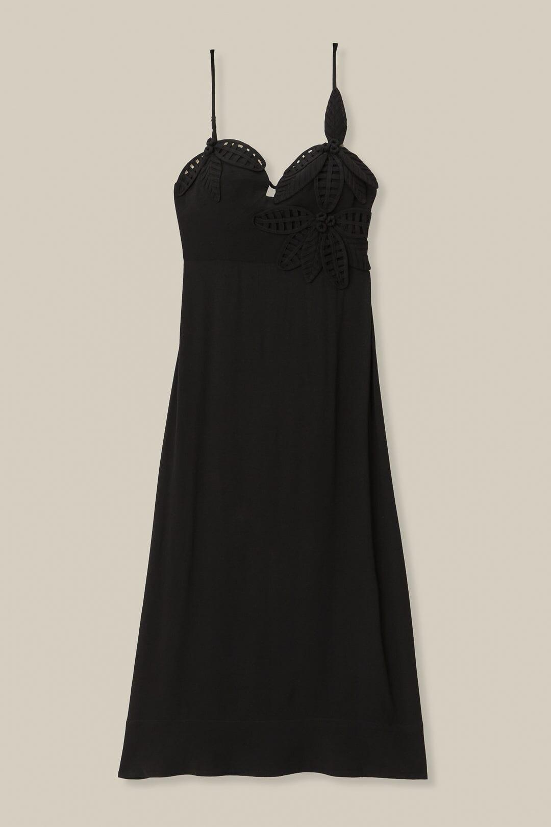 Womens Flowered Bust Midi-Dress Product Image