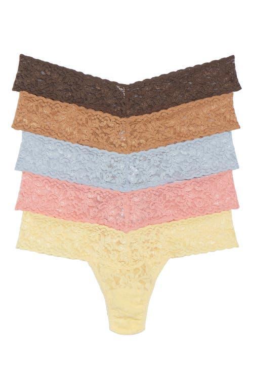 Hanky Panky 5 Low Rise Thongs Multi One Size Product Image
