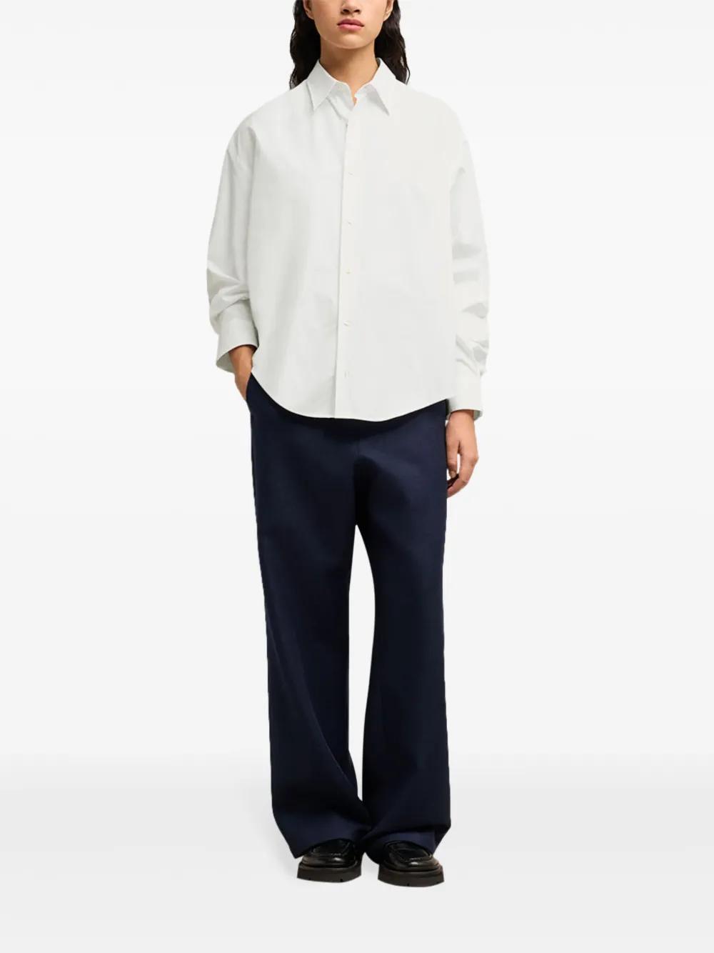 boxy-fit cotton shirt Product Image