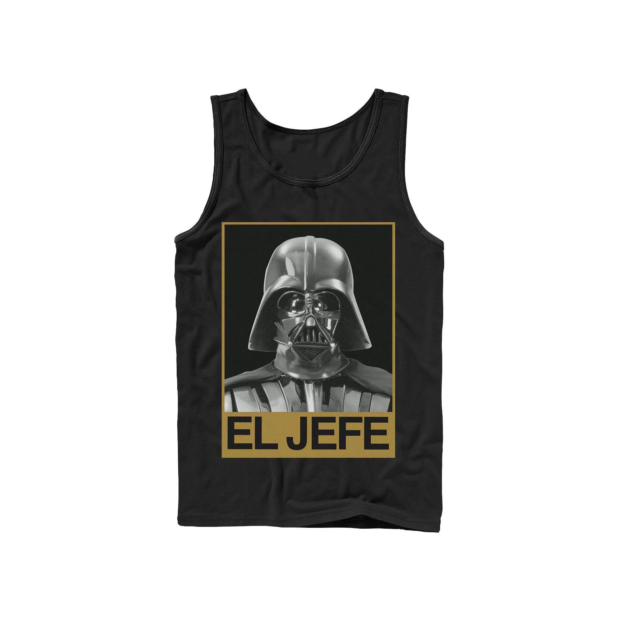 Men's Star Wars Darth Vader El Jefe Portrait Tank Top, Size: Small, Blue Product Image