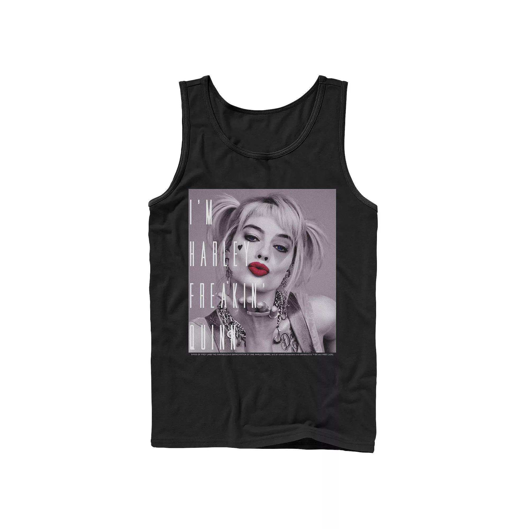 Mens DC Comics Birds Of Prey Im Harley Freakin Quinn Poster Tank Top Product Image