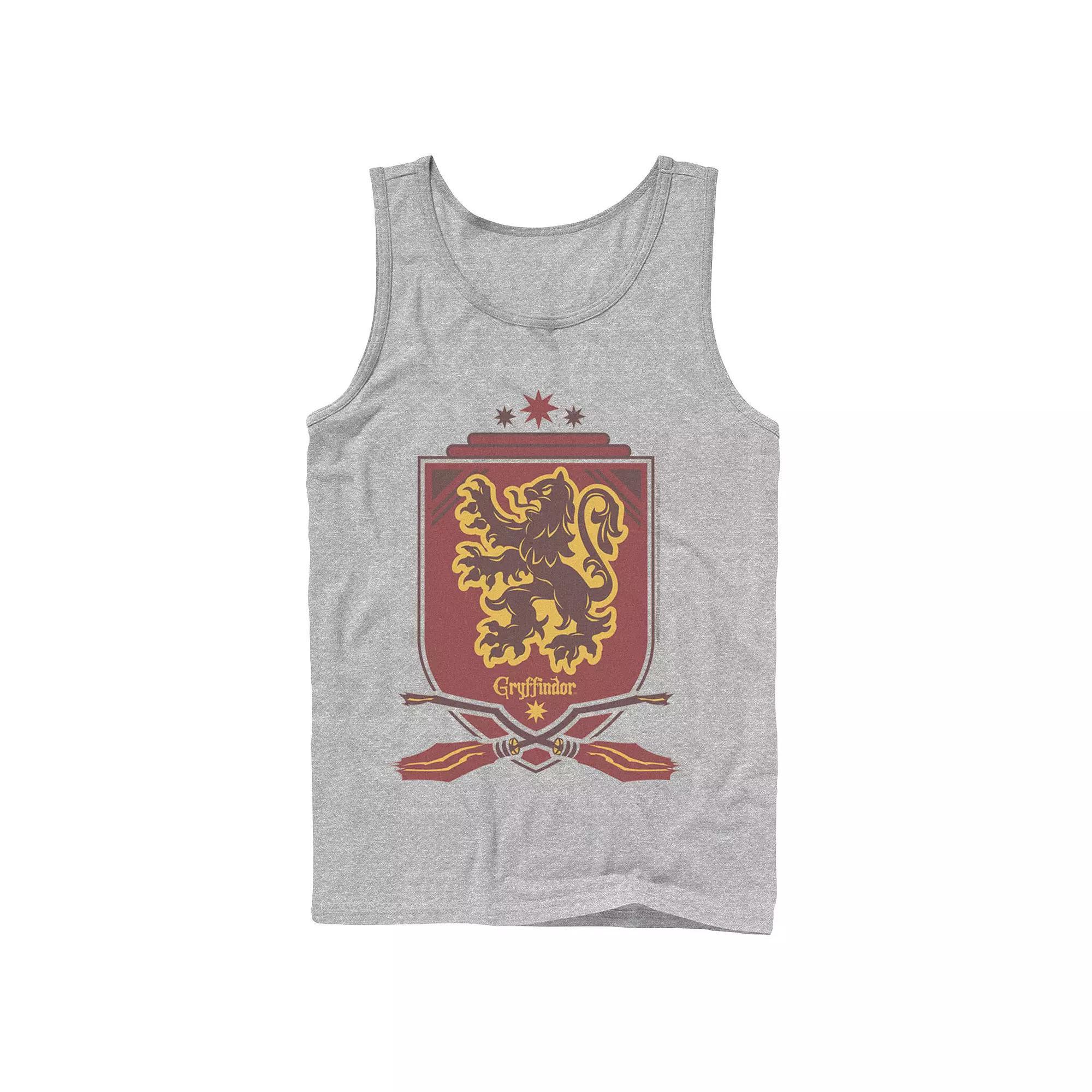 Mens Harry Potter Gryffindor Quidditch Shield Tank Top Athletic Grey Product Image
