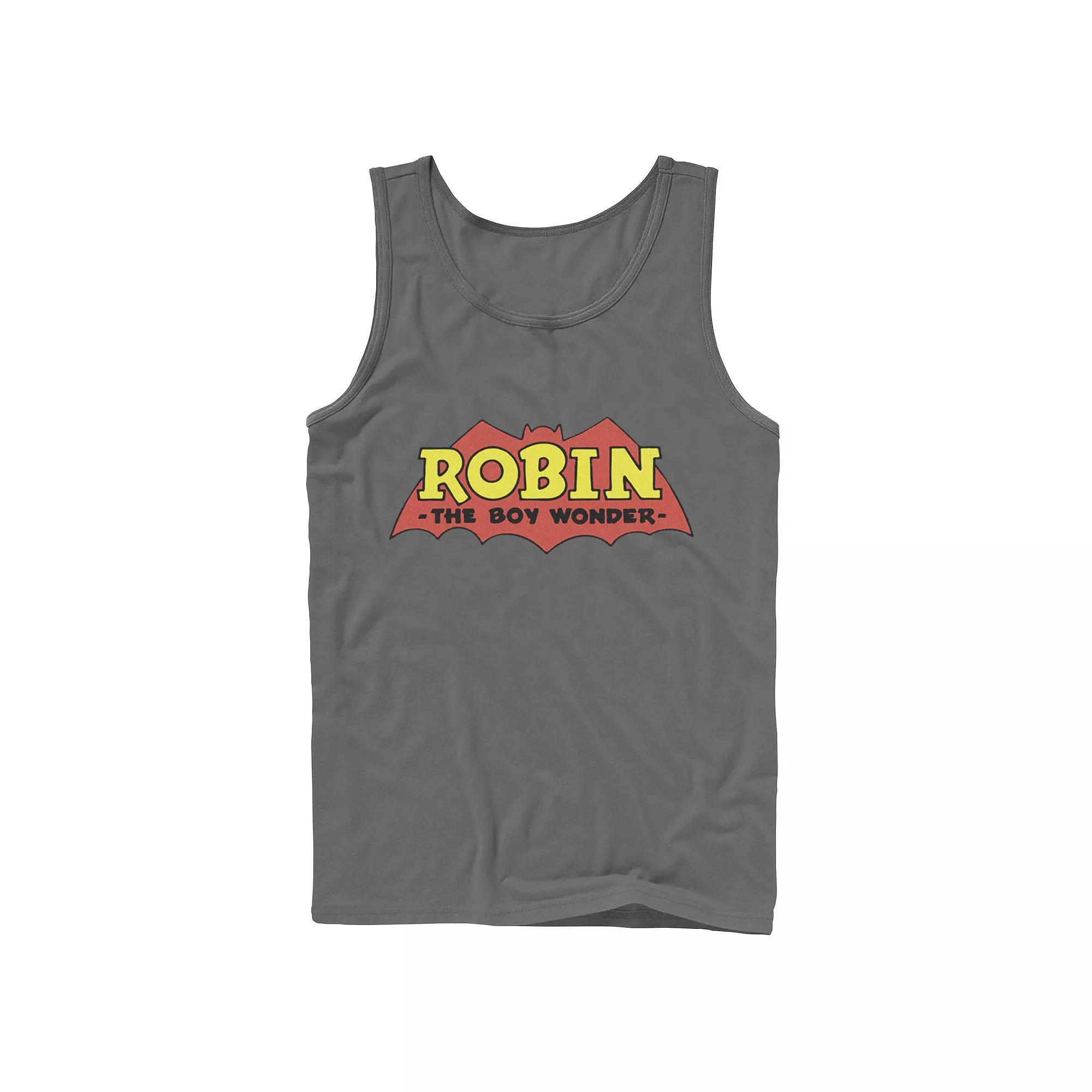 Mens DC Comics Robin The Boy Wonder Classic Logo Tank Top Blue Product Image